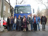 LKW-Fahrer vor dem Caritasgebäude in Oradea